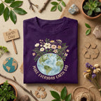 Make Everyday Earth Day Shirt Floral Earth Tee, Eco Friendly Nature Lover Shirt, Botanical Planet Design, Environmental Gift Idea