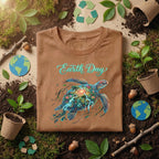 Earth Day Sea Turtle Shirt Colorful Ocean Life Tee, Marine Ecosystem T-Shirt, Save Ocean Gift, Nature Lover Environmental Shirt