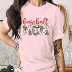 Baseball Mom Shirt Leopard Print Baseball Tee Sports Mama T-Shirt Game Day Outfit Trendy Baseball Mama Gift Mothers Day Tee Game Day