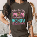 I Have Two Titles Mom And Grandma Shirt Mama Leopard Heart Mom Grandma Tee Mothers Day Gift for Grandma Cute Mom Life Shirt