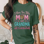 I Have Two Titles Mom And Grandma Shirt Mama Leopard Heart Mom Grandma Tee Mothers Day Gift for Grandma Cute Mom Life Shirt