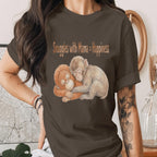 Snuggles With Mama Happiness Shirt Cute Monkey Mom Tee Mothers Day Gift Animal Lover Mom Shirt Cozy Mom Love Mama Tee