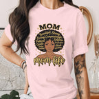 Melanin Mom Life Shirt Black Mom Affirmation Tee Strong Beautiful Mama Shirt Afro Queen Mom Gift Empowered Mothers Day Tee