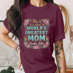 World’s Greatest Mom Shirt Floral Leopard Print Mom Gift Cute Mothers Day Shirt Rustic Mama Tee Best Mom Ever Shirt