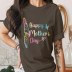 Happy Mothers Day Shirt Colorful Butterfly Mom Tee Cute Mothers Day Gift Idea for Mom Spring Aesthetic Mama Shirt Mom Rainbow Tee