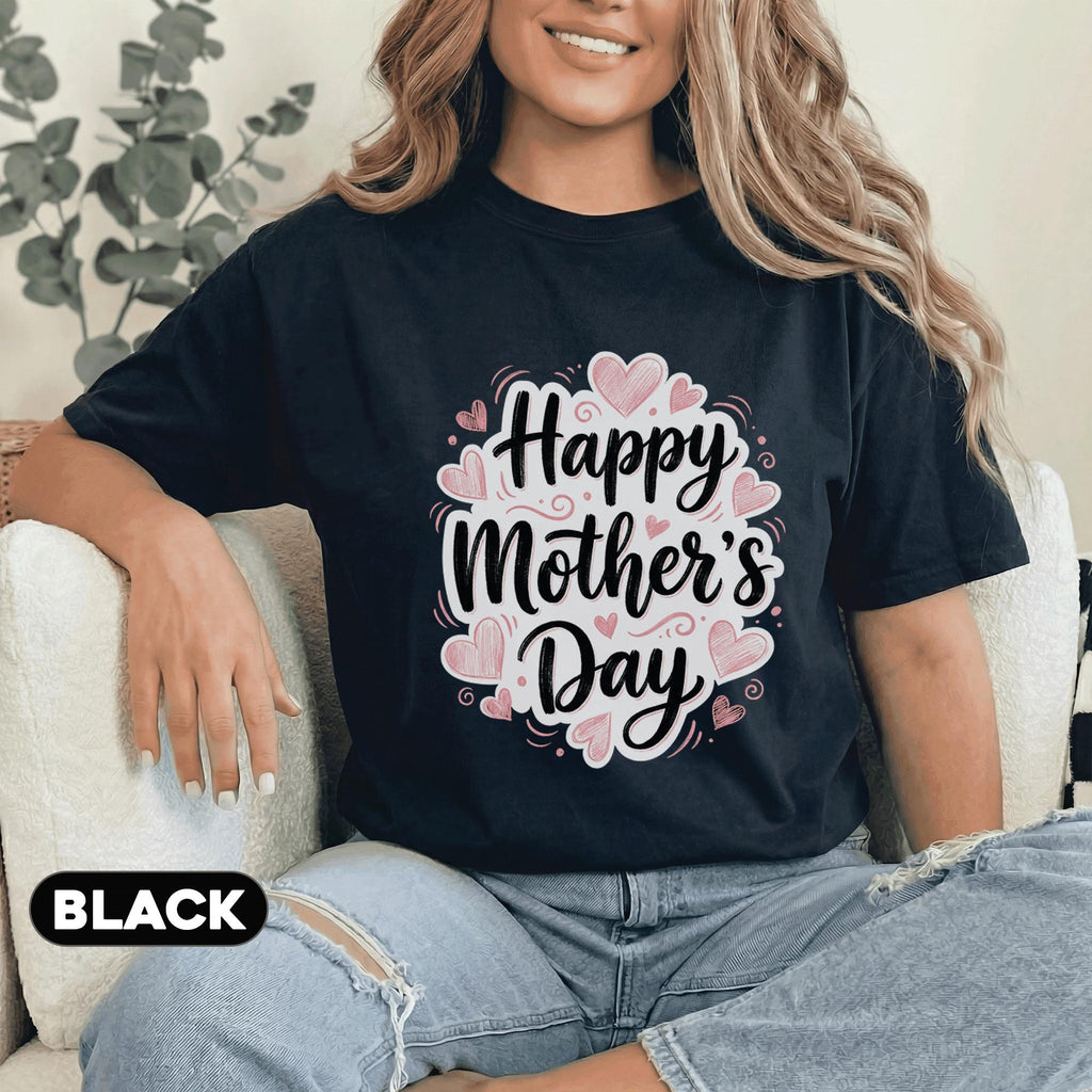 Happy Mothers Day Shirt Cute Mom Gift Shirt Floral Heart Mama Tee Mothers Day Gift Idea for Mom Mama Shirt Trendy Wom...