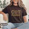 Cat Mama Leopard Print Shirt Cute Cat Lover Gift for Women Trendy Animal Print Mothers Day Tee Funny Cat Mom Apparel ...