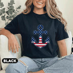 Patriotic Anchor Shirt American Flag Anchor Tee Nautical USA Shirt 4th of July Coastal Forth of July Independence Day...