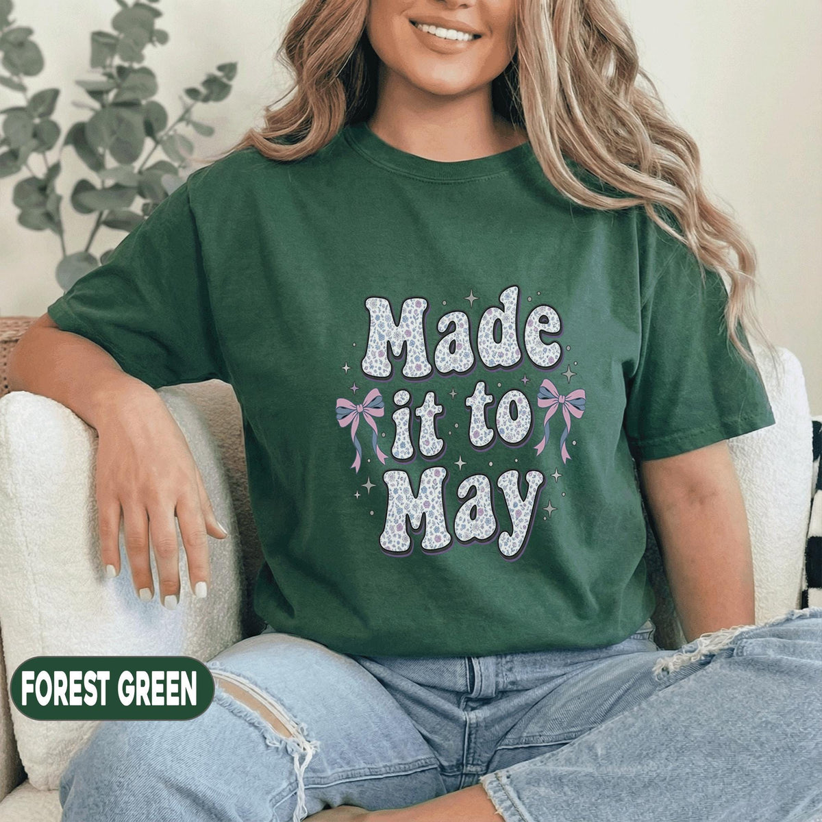 Made It To May Shirt Cute Floral Teacher Tee End of School Year Shirt Retro Bow Teacher Appreciation Gift Spring Teacher Last Day of School