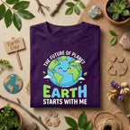 Earth Day Shirt Eco Friendly Kids Tee Save Planet Shirt The Future of Earth Starts With Me Environmental Awareness Gift Nature Lover Shirt
