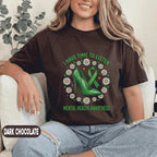 Mental Health Awareness Shirt I Have Time To Listen Green Ribbon Daisy Flower High Heel Support Tee Gift For Therapist Counselor Women