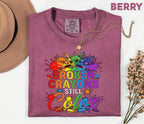 Comfort Colors® Broken Crayons Still Color Shirt Mental Health Awareness Tee Rainbow Positive Quote Inspirational Support Gift Unisex Shirt
