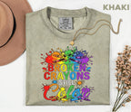 Comfort Colors® Broken Crayons Still Color Shirt Mental Health Awareness Tee Rainbow Positive Quote Inspirational Support Gift Unisex Shirt