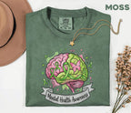 Comfort Colors® Mental Health Awareness Brain Shirt Green Ribbon Pink Green Mind Tee Butterfly Support Mental Wellness Gift Shirt