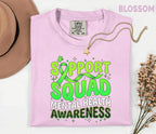 Comfort Colors® Support Squad Mental Health Awareness Shirt Green Ribbon Tee Bold Typography Advocacy Gift Support Team Mental Health Shirt