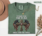 Comfort Colors® Stand For The Flag Kneel For The Cross Shirt Patriotic Christian Tee USA Faith Shirt American Religious Fourth of July 4th