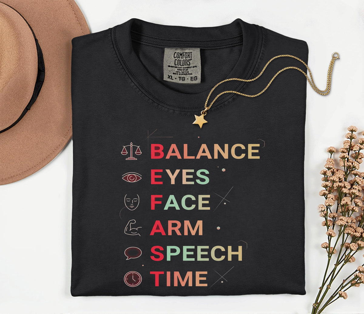 BE FAST Stroke Awareness Shirt, Comfort Colors Stroke Awareness Tee
