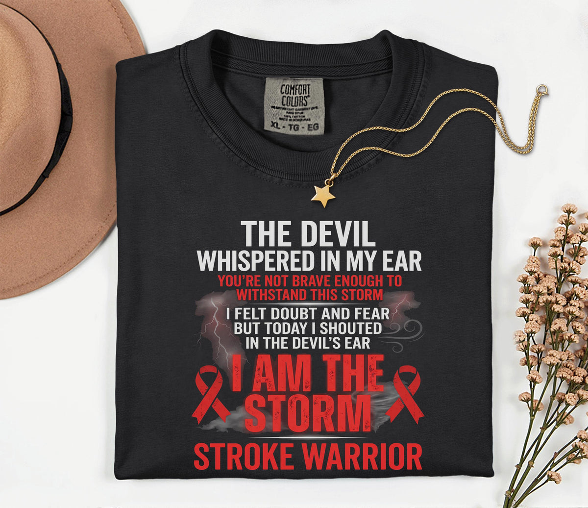 I Am The Storm Stroke Warrior Shirt, Comfort Colors Stroke Awareness Tee