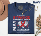 Comfort Colors Stroke Awareness Month Shirt, National Stroke Awareness Month May Tee, Red Ribbon Support Shirt, Medical Awareness Gift
