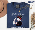 Stroke Survivor Unbreakable Shirt, Comfort Colors Stroke Awareness Tee, Strong Woman Warrior Gift, Inspirational Survivor T-Shirt