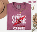 Hey Stroke You Picked the Wrong One Comfort Colors Shirt, Stroke Awareness Survivor Tee, Red Ribbon Fighter Shirt, Empowering Gift