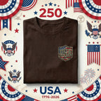USA Pocket Patch Shirt Vintage Patriotic Minimalist Tee Small Chest Logo America Flag Shirt 4th of July Outfit Gift Idea Fourth of July