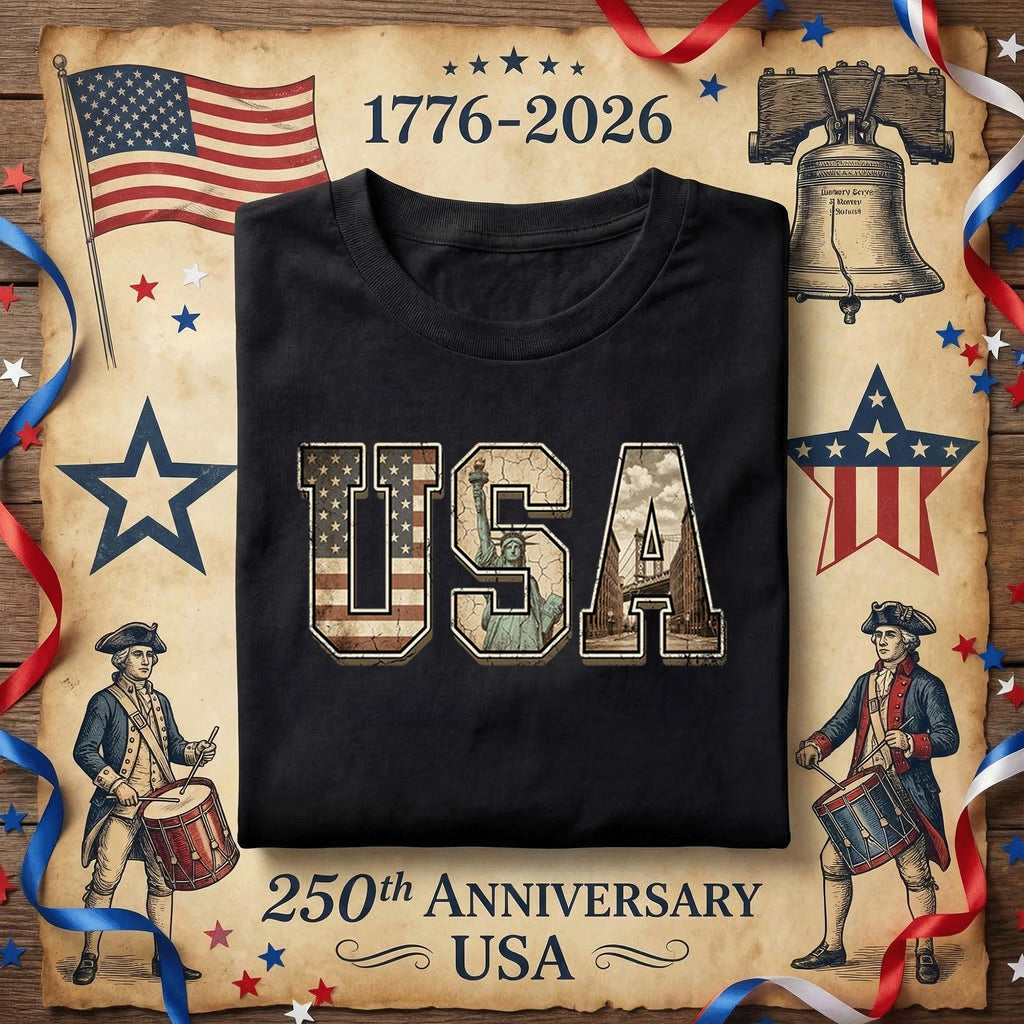 USA Vintage Flag Shirt Patriotic America Tee Statue of Liberty Graphic Independence Day Shirt 4th of July USA Pride G...