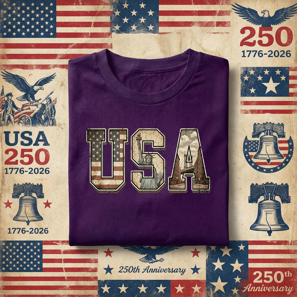 USA Vintage Flag Shirt Patriotic America Tee Statue of Liberty Graphic Independence Day Shirt 4th of July USA Pride Gift Idea Fourth of July