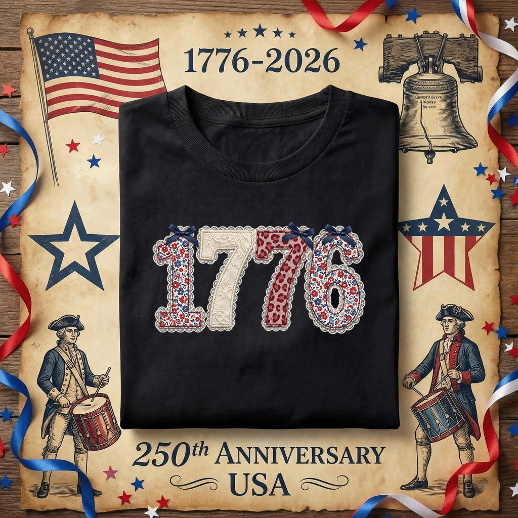 1776 Patriotic Shirt Vintage Floral Independence Day Tee USA Founding Year Shirt Fourth of July Retro American History Shirt 4th of July