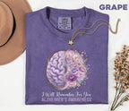 Alzheimer’s Awareness Comfort Colors Shirt, I Will Remember For You Tee