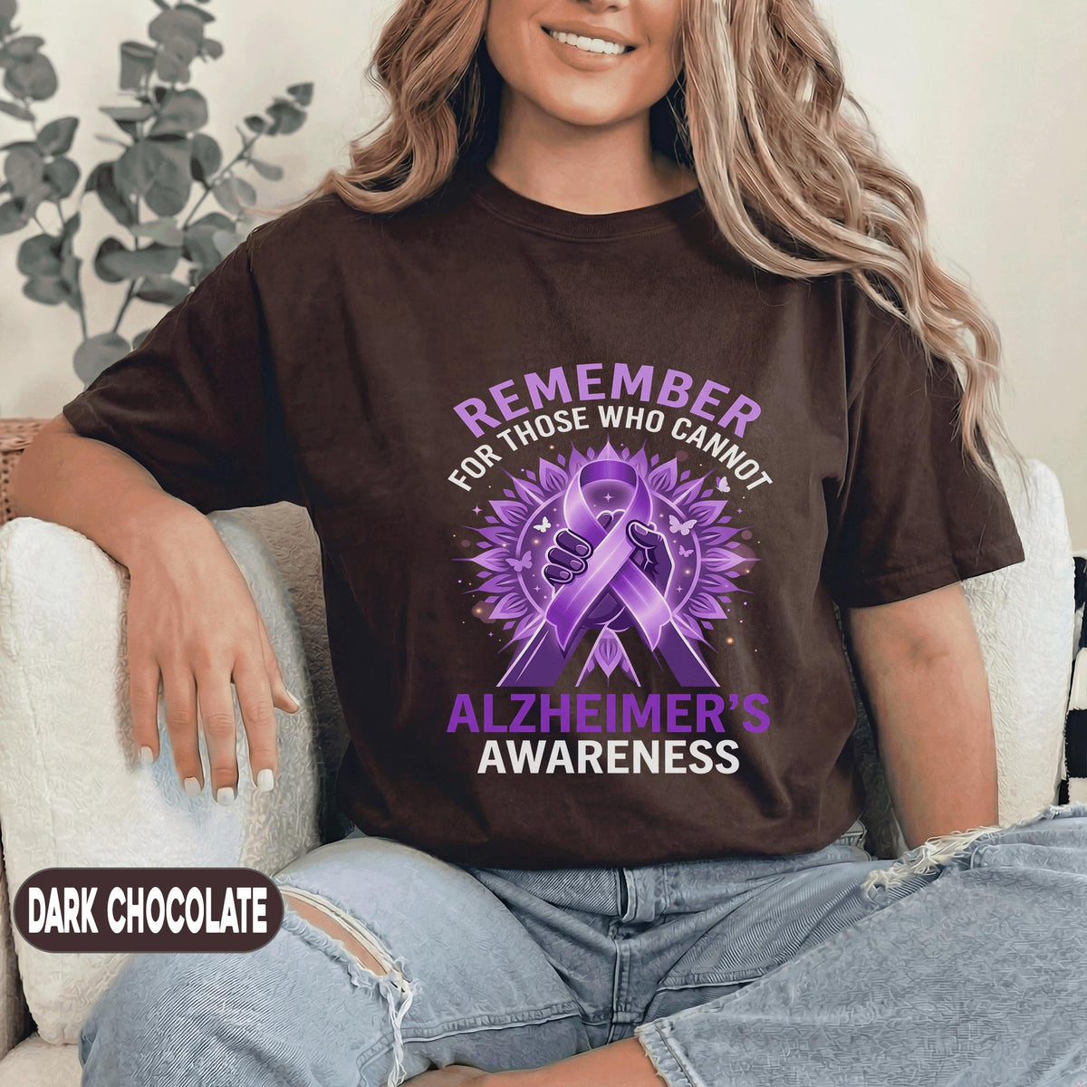 Remember For Those Who Cannot Alzheimer’s Awareness Shirt, Purple Ribbon Support Tee, Dementia Awareness Gift, Caregiver Shirt