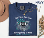 Comfort Colors® PTSD Awareness Shirt, It's Fine I'm Fine Tee, Mental Health Awareness Shirt, Teal Ribbon Trauma Survivor Gift