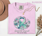 Comfort Colors® PTSD Awareness Support Squad Shirt, Matching Teal Ribbon Butterfly Mental Health Tee, Group Trauma Survivor Support Gift