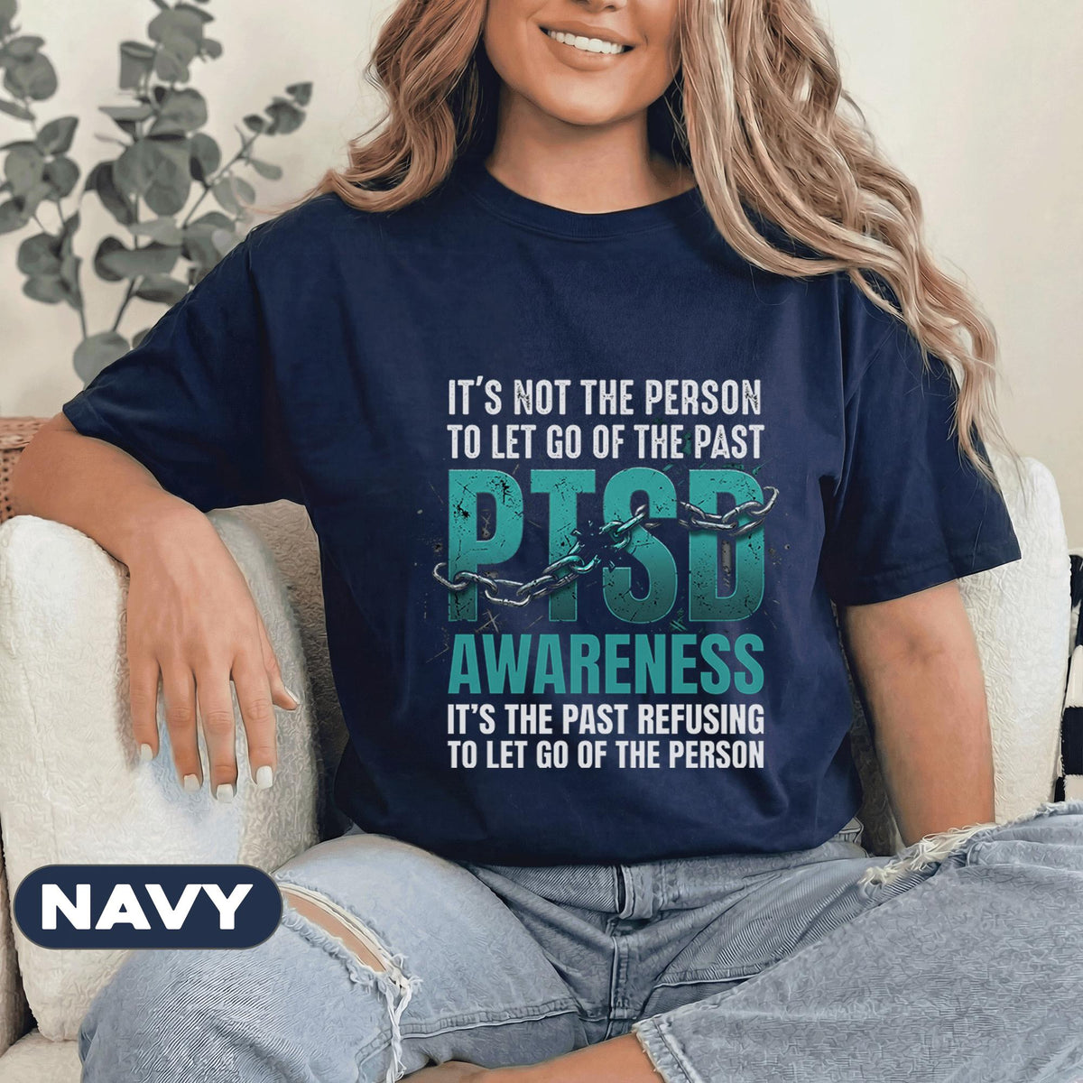 PTSD Awareness Shirt, Break the Chains Mental Health T-Shirt, Trauma Survivor Quote Tee, Inspirational Healing Support Gift for Warriors