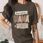 Christian Mama Shirt Jesus Made Her A Mama Faith T-Shirt Religious Mom Gift Inspirational Quote Tee Leopard Pink Bow Mothers Day Gifts Idea