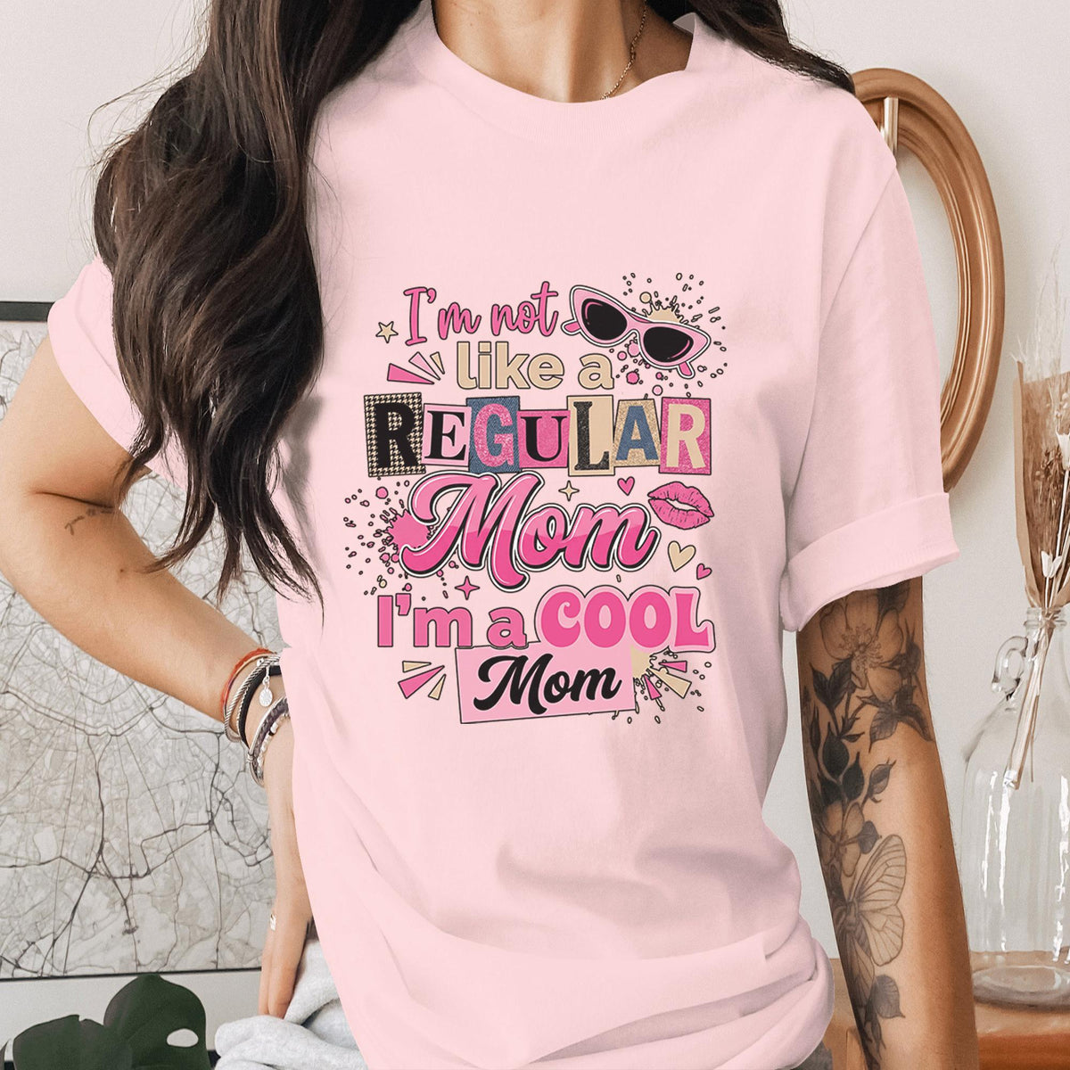 I’m Not a Regular Mom I’m a Cool Mom Shirt Funny Mom Tee Trendy Mama T-Shirt Stylish Mom Gift Mothers Day Cute Mom Outfit