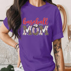 Baseball Mom Shirt Leopard Print Baseball Tee Sports Mama T-Shirt Game Day Outfit Trendy Baseball Mama Gift Mothers Day Tee Game Day