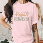 Blessed Grandma Shirt Christian Grandma Gift Faith Based Nana Tee Leopard Print Grandma T-Shirt Religious Gift for Grandma Mothers Day
