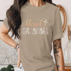 Blessed Grandma Shirt Christian Grandma Gift Faith Based Nana Tee Leopard Print Grandma T-Shirt Religious Gift for Grandma Mothers Day
