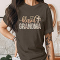 Blessed Grandma Shirt Christian Grandma Gift Faith Based Nana Tee Leopard Print Grandma T-Shirt Religious Gift for Gr...