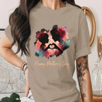 Happy Mothers Day Shirt Mom and Child Love Silhouette Tee Watercolor Art Mom Gift Emotional Motherhood T-Shirt Family Love Mama Shirt