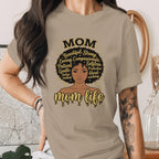 Melanin Mom Life Shirt Black Mom Affirmation Tee Strong Beautiful Mama Shirt Afro Queen Mom Gift Empowered Mothers Day Tee