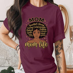 Melanin Mom Life Shirt Black Mom Affirmation Tee Strong Beautiful Mama Shirt Afro Queen Mom Gift Empowered Mothers Day Tee