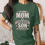 Proud Mom of Son Shirt Funny Mom Gift from Son Shirt Awesome Son Quote Tee Mothers Day Gift Boy Mom Shirt Cute Mama Tee