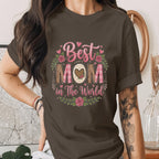 Best Mom in The World Shirt Rustic Floral Mom Gift Vintage Style Mothers Day Shirt Cute Mama Tee Plaid Leopard Heart Mom Shirt
