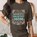 World’s Greatest Mom Shirt Floral Leopard Print Mom Gift Cute Mothers Day Shirt Rustic Mama Tee Best Mom Ever Shirt
