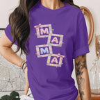 Mama Patchwork Shirt Cute Quilt Style Mama Tee Vintage Patch Mama Shirt Aesthetic Mom Shirt Mothers Day Gift Soft Girl Mama Top