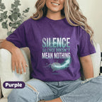 Silence Doesn’t Mean Nothing Aphasia Awareness Shirt Speech Disorder Support Tee Communication Awareness Gift SLP Advocate Shirt