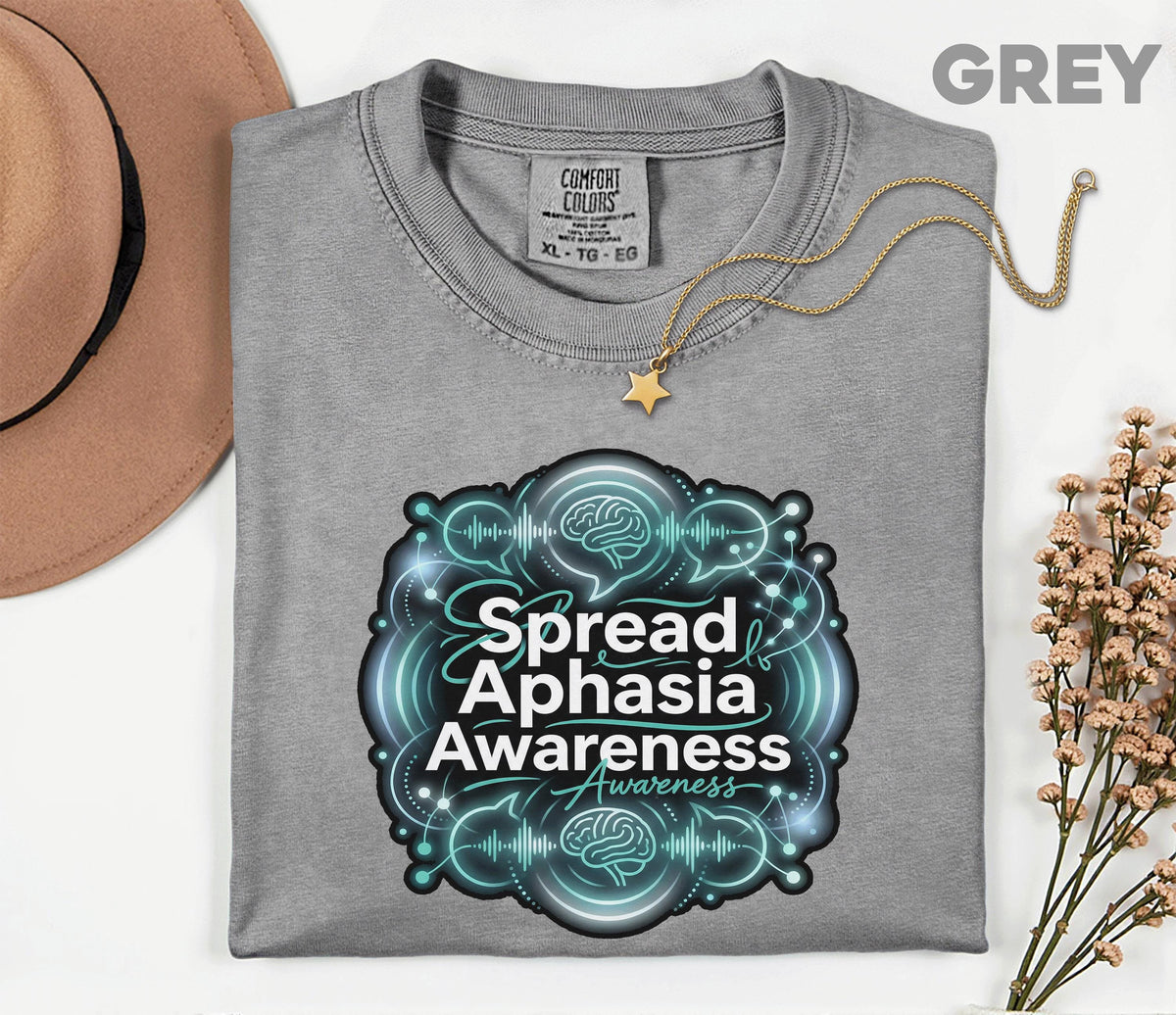 Comfort Colors Spread Aphasia Awareness Shirt Brain Speech Tee Stroke Support Gift SLP Therapy Awareness Shirt
