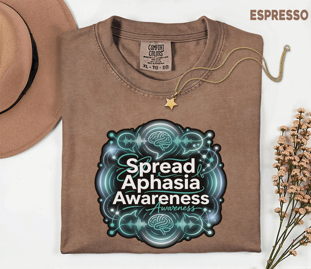 Comfort Colors Spread Aphasia Awareness Shirt Brain Speech Tee Stroke Support Gift SLP Therapy Awareness Shirt